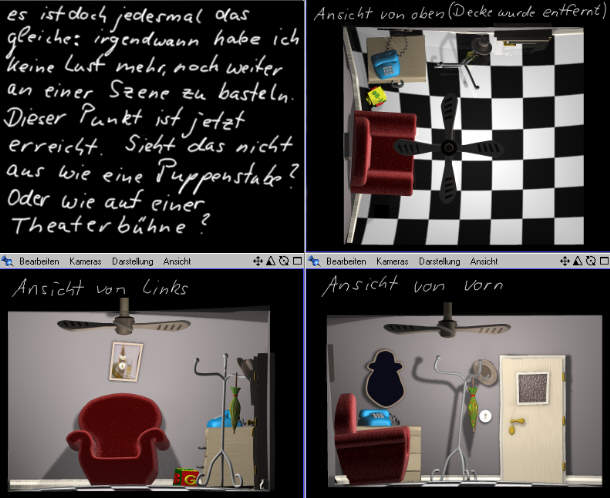 die Szene in verschiedenen Ansichten